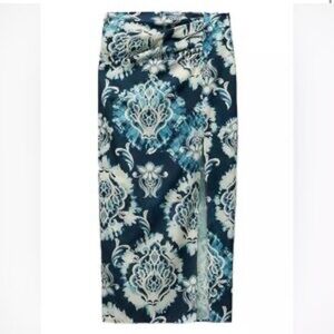ZARA FLORAL MIDI summer cotton SKIRT NWOT